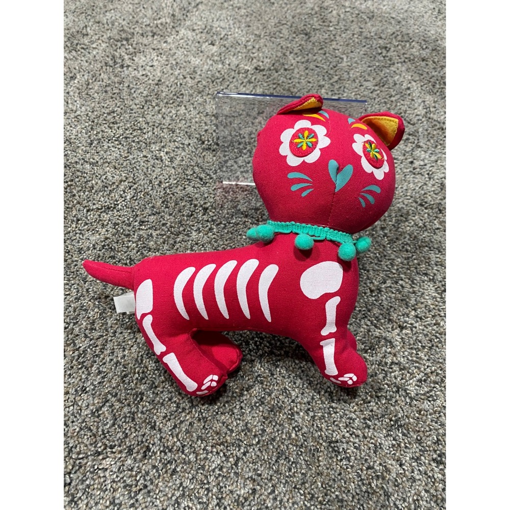 Target Hyde & EEK Day of the Dead Skeleton Cat Plush Pink Dia de los Muertos